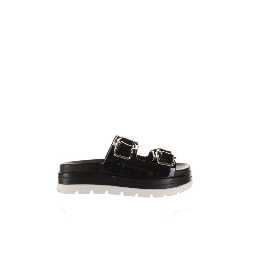 J Slides Womens Baha Black Sandals Size 7 Medium (B, M)
